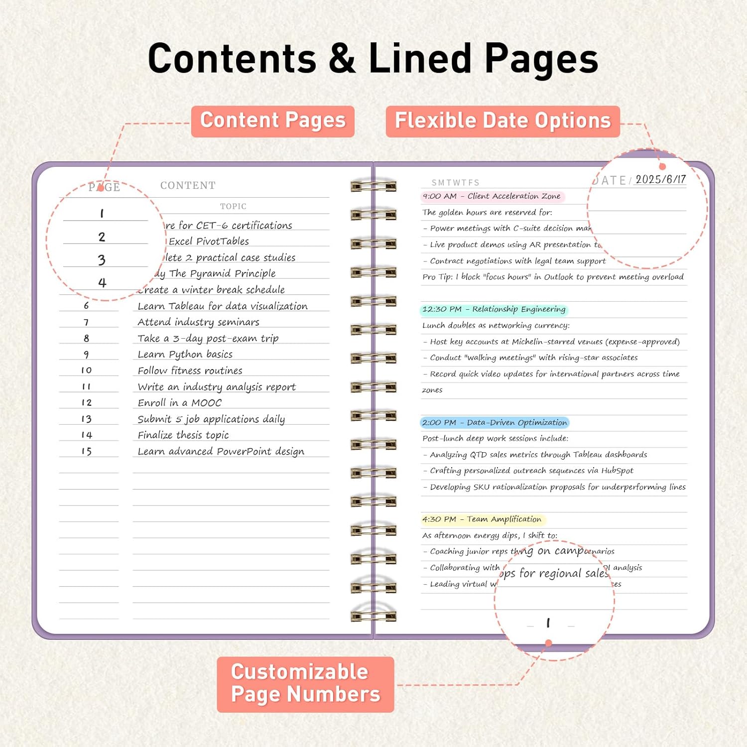 Thumbnail 2 de Umriox B5 Wirebound Notebook (B5, 180 Pages, 100gsm, Pocket) – Red