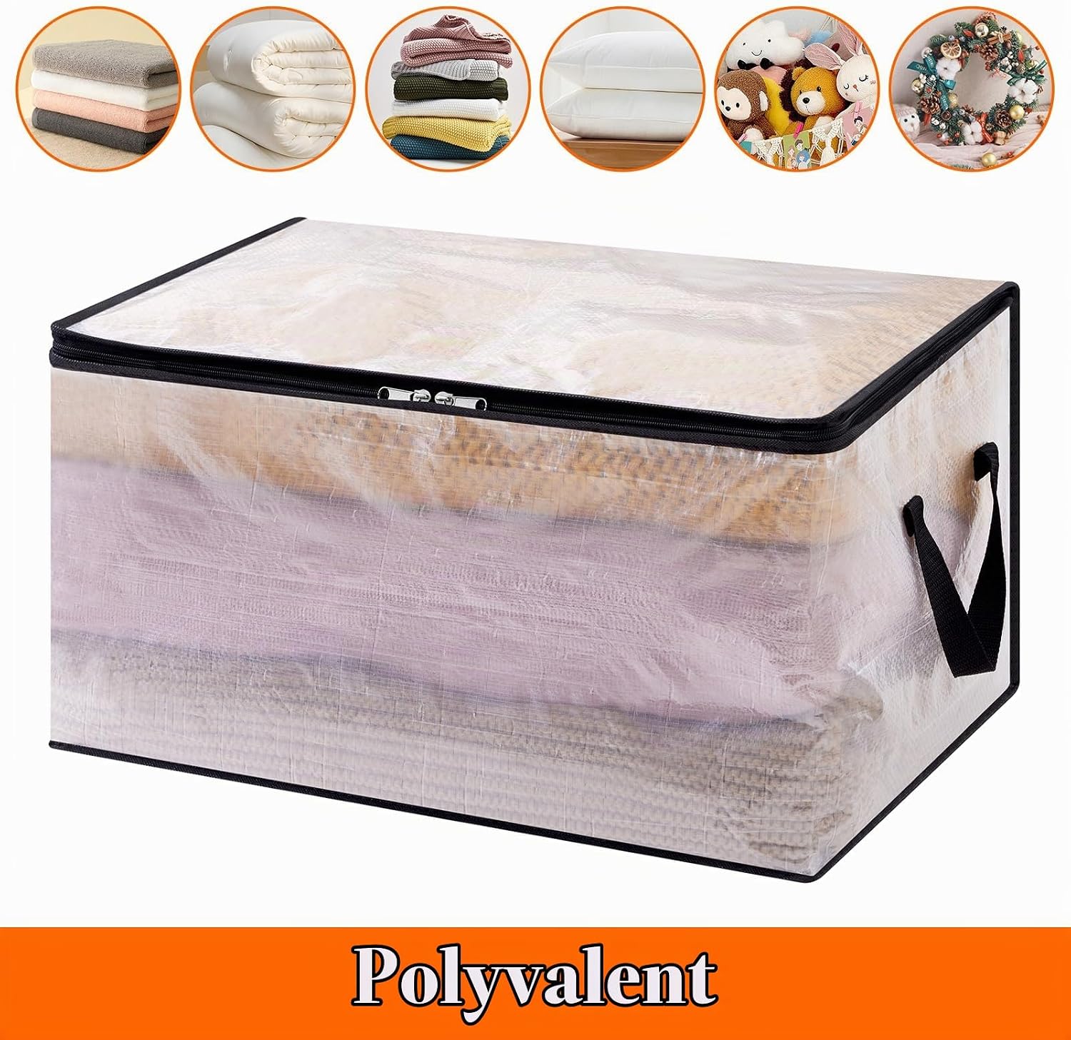 Detalle 2 de Lifewit 23127 opbergtassen, 4 x 60 l in transparant polypropyleen