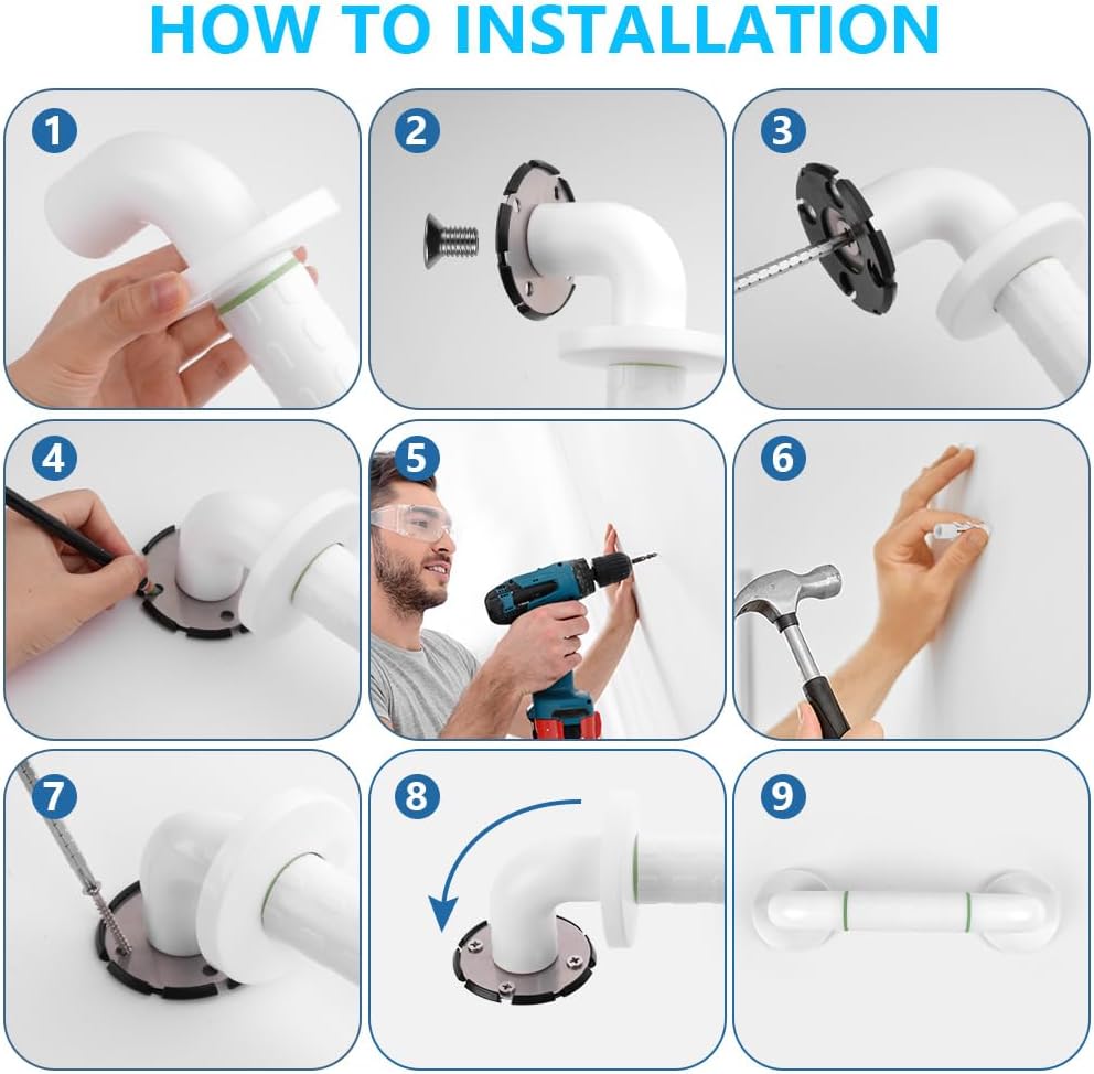 Thumbnail 5 de ACWOO U5-40CMBJYSFS240510-FBA 30cm Bathroom Grab Bar with Non-Slip Grip