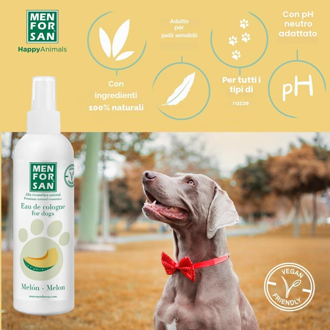 Detalle de MENFORSAN Eau de Toilette per cani Melone – Profumo fresco e delicato da 125 ml