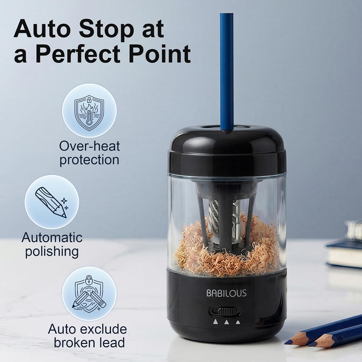 Thumbnail 6 de Babilous Electric Pencil Sharpener, USB-C Rechargeable