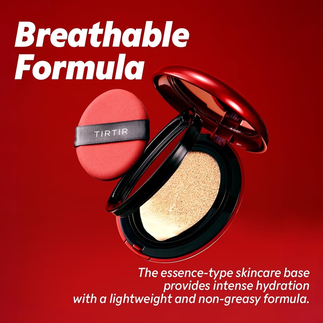 Detalle 2 de TIRTIR TIRTIRRED21 Mask Fit Red Cushion Foundation, #21N Ivory, Satin Glow