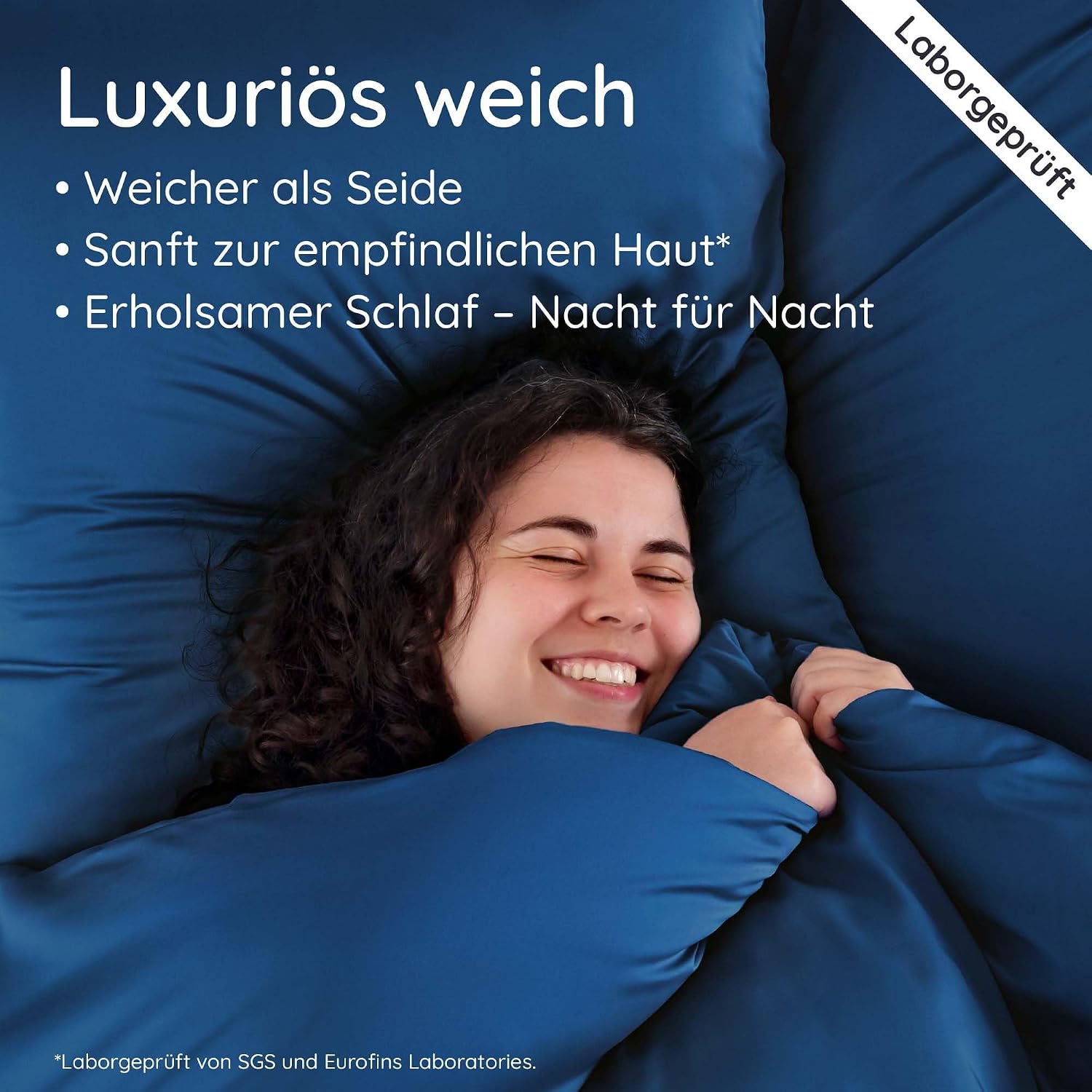 Detalle de Bambaw Bambus Bettwäsche 155 x 220 cm – kühlender Bezug aus 100% Bambusflor Tanboocel, Hotelqualität