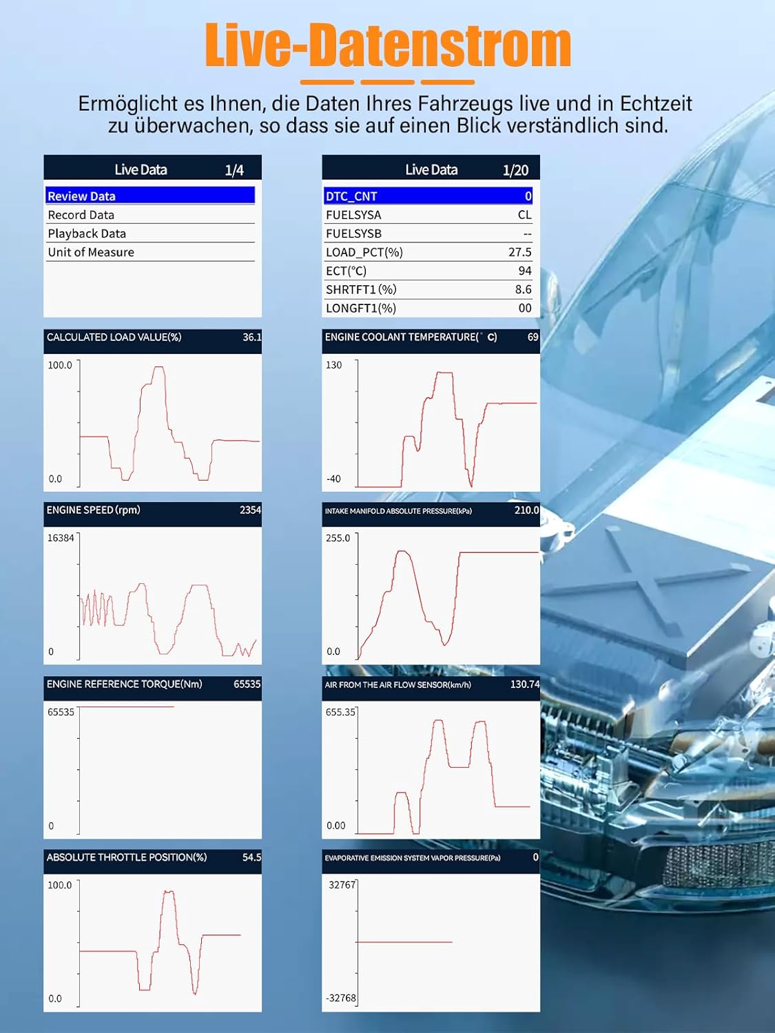 Thumbnail 4 de OBD2 Diagnosegerät T200 2,4" Bildschirm
