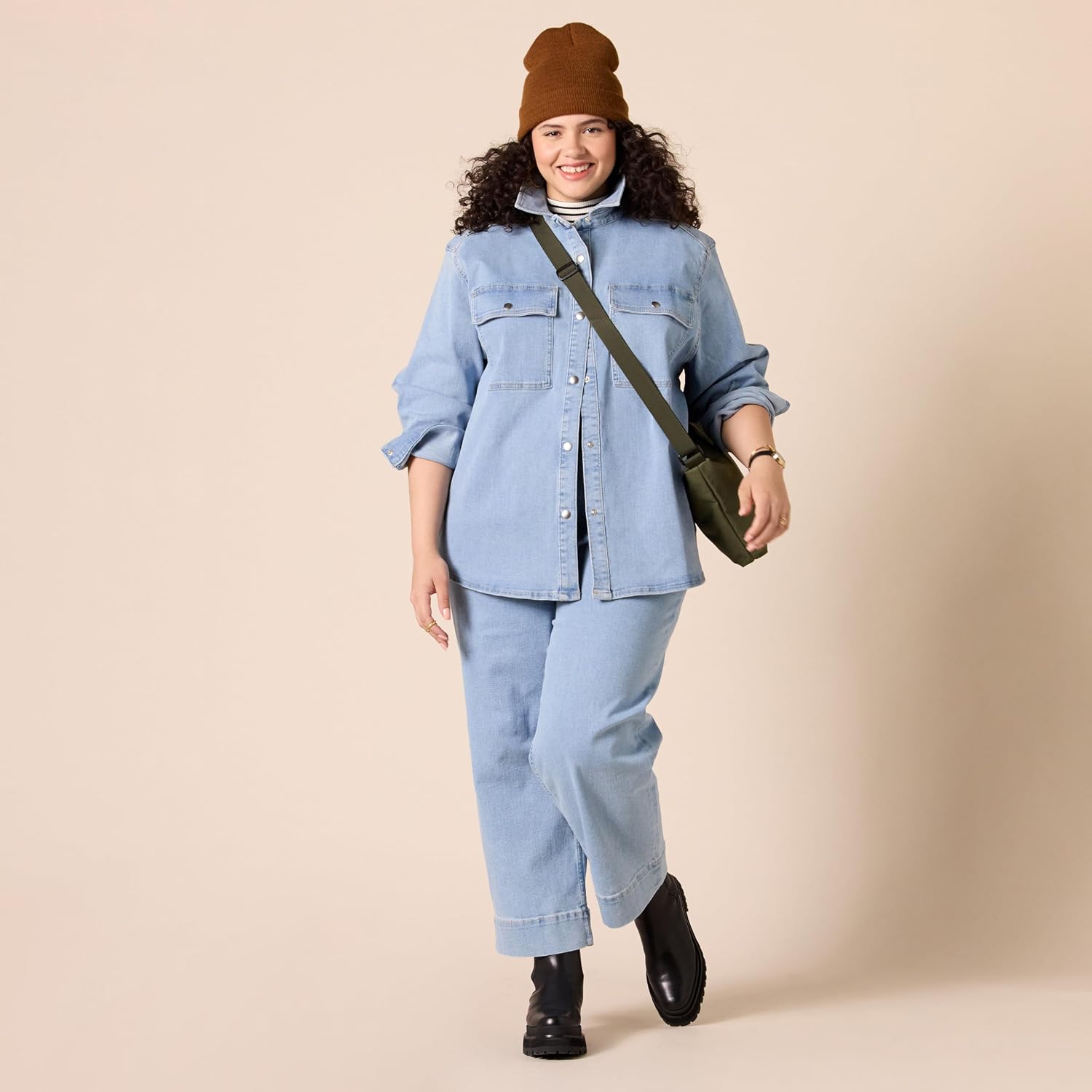 Thumbnail 5 de Amazon Essentials Veste Chemise en Jean Épais Oversize pour Femme