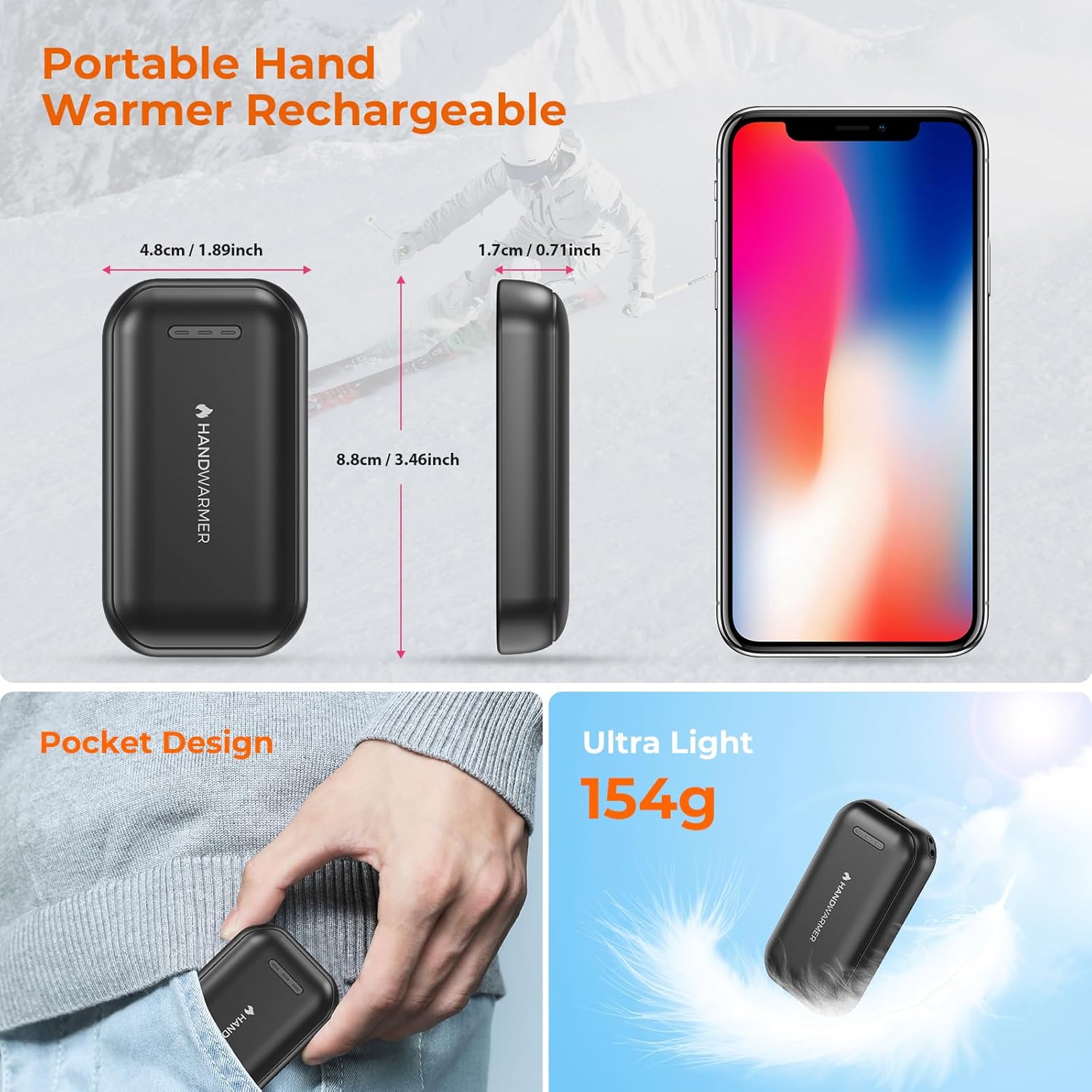 Thumbnail 5 de DDHTSAL Magnetic Rechargeable Hand Warmers 6000 mAh
