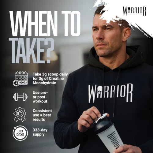 Thumbnail 6 de Warrior Creatine Monohydrate Powder 1kg – Pure Micronised Creatine for Strength, Power and Muscle Growth