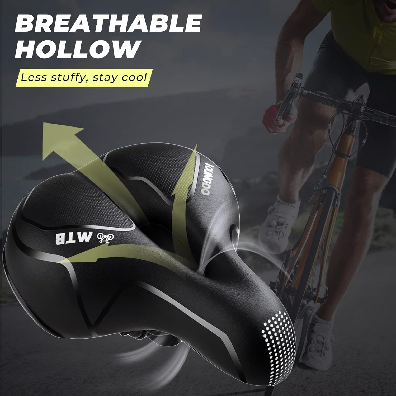 Thumbnail 2 de YOUNGDO Gel-Fahrradsattel – ergonomisch, atmungsaktiv und wasserdicht