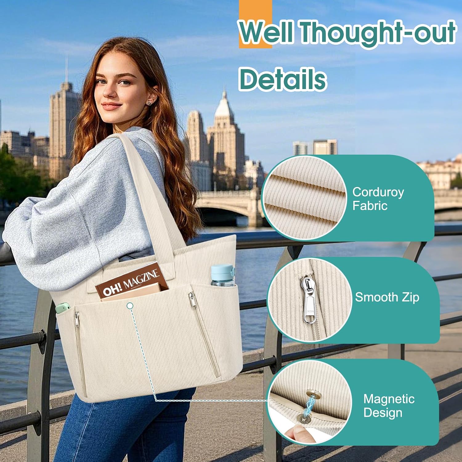 Detalle de KTUEOV Sac a Main Femme 21 L