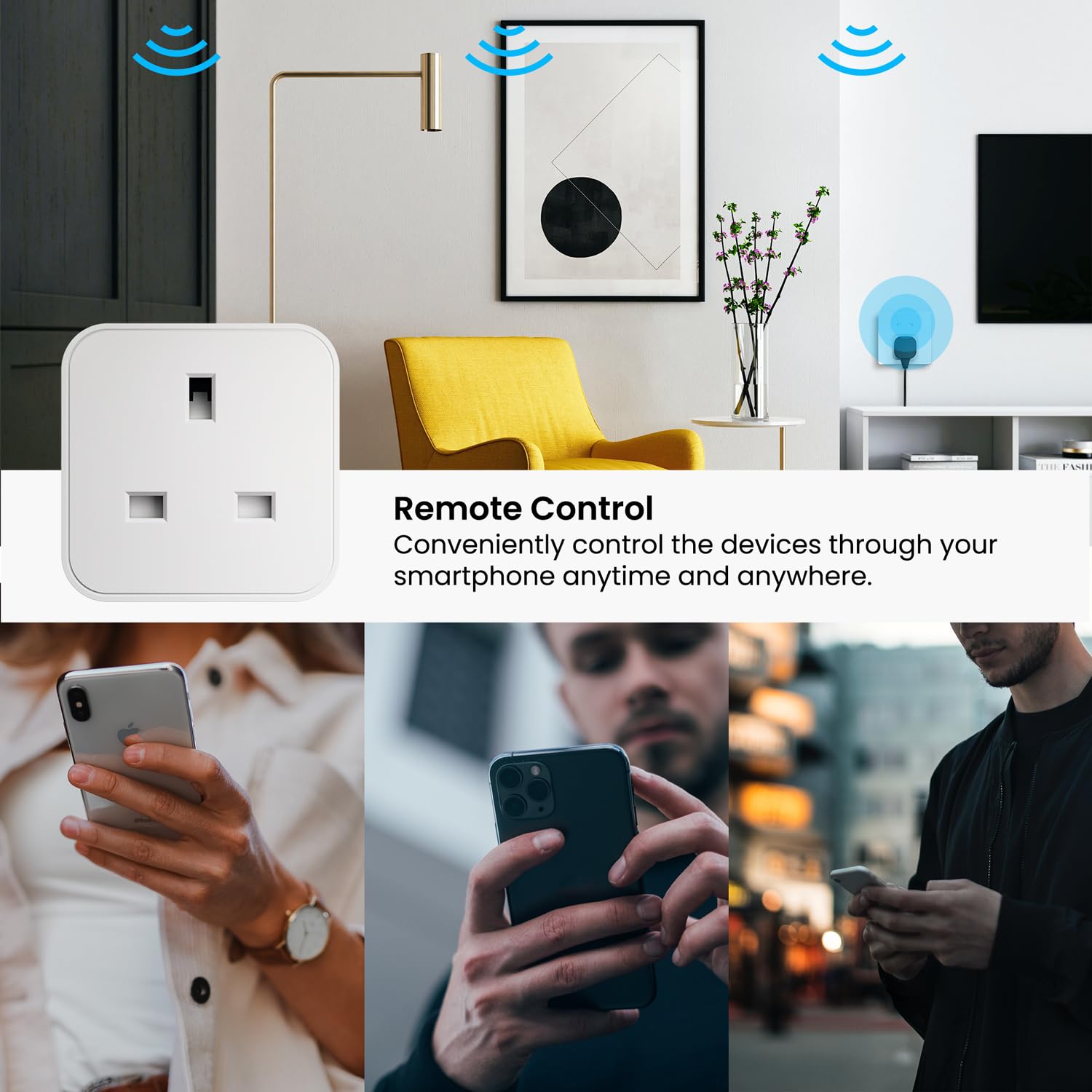 Thumbnail 3 de UPXNBOR Smart Plug (2 Pack) – Wi‑Fi Outlet with Energy Monitoring, Timer & Remote App Control