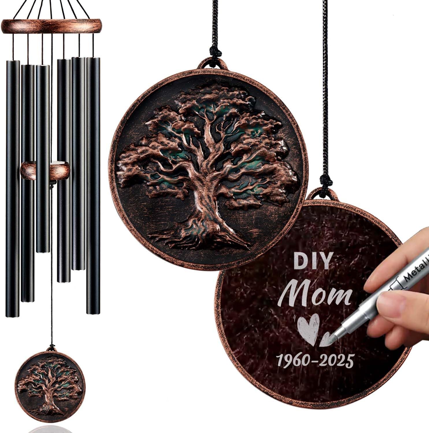Detalle de Gabzart Tree of Life Wind Chime, 34-inch