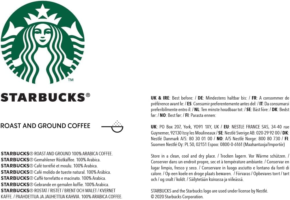 Detalle 2 de STARBUCKS Colombia Café Molido Tostado Medio 200g ×6
