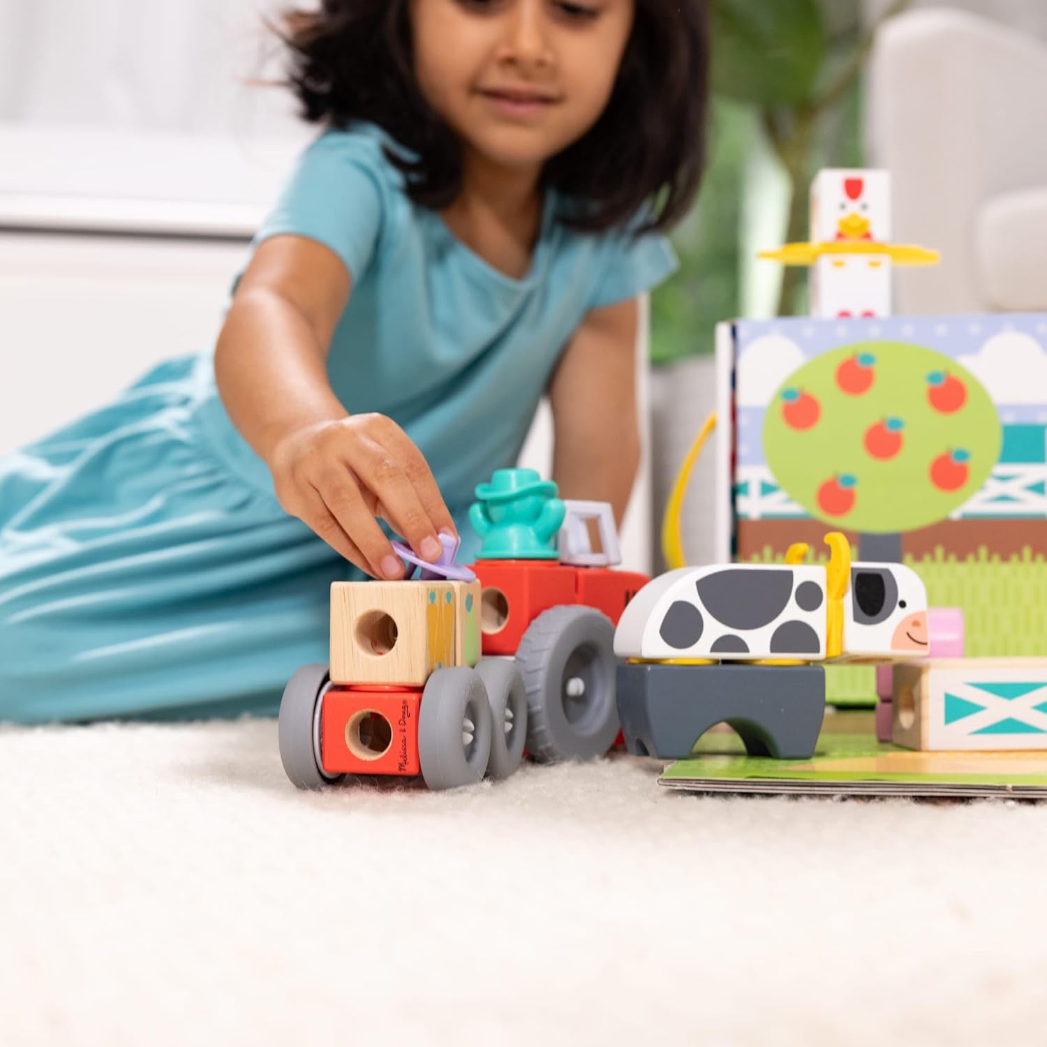 Thumbnail 3 de Melissa & Doug Blockables Bauernhof Bauset (56-teilig) mit Holzbausteinen für Kinder ab 2 Jahren