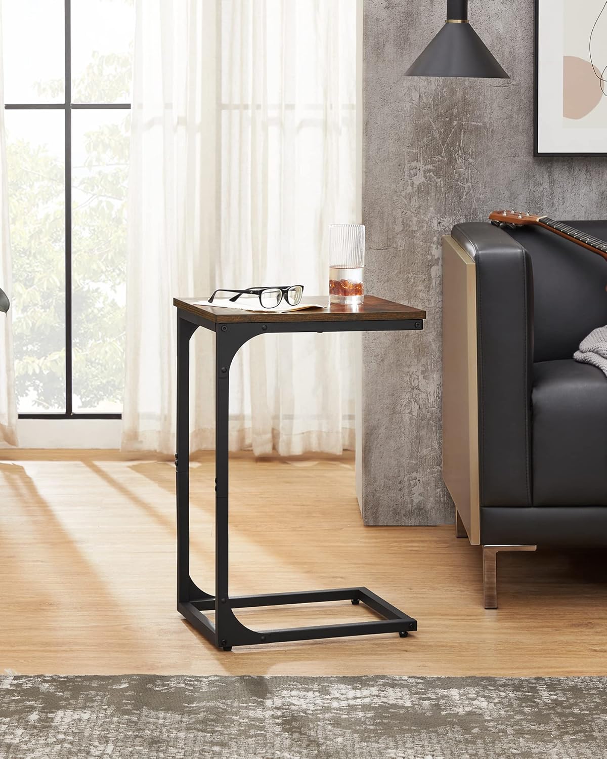 Thumbnail 4 de VASAGLE LET350B01 C-shaped side table, 1 shelf