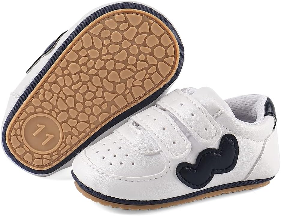 Detalle de Cheerful Mario Baby First Walking Shoes – Soft PU Leather Prewalkers with Anti-Slip Soles