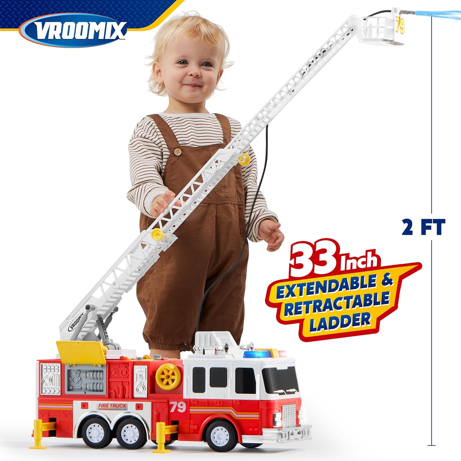 Detalle 2 de JOYIN Extra Large Fire Truck 33-inch Ladder ๐