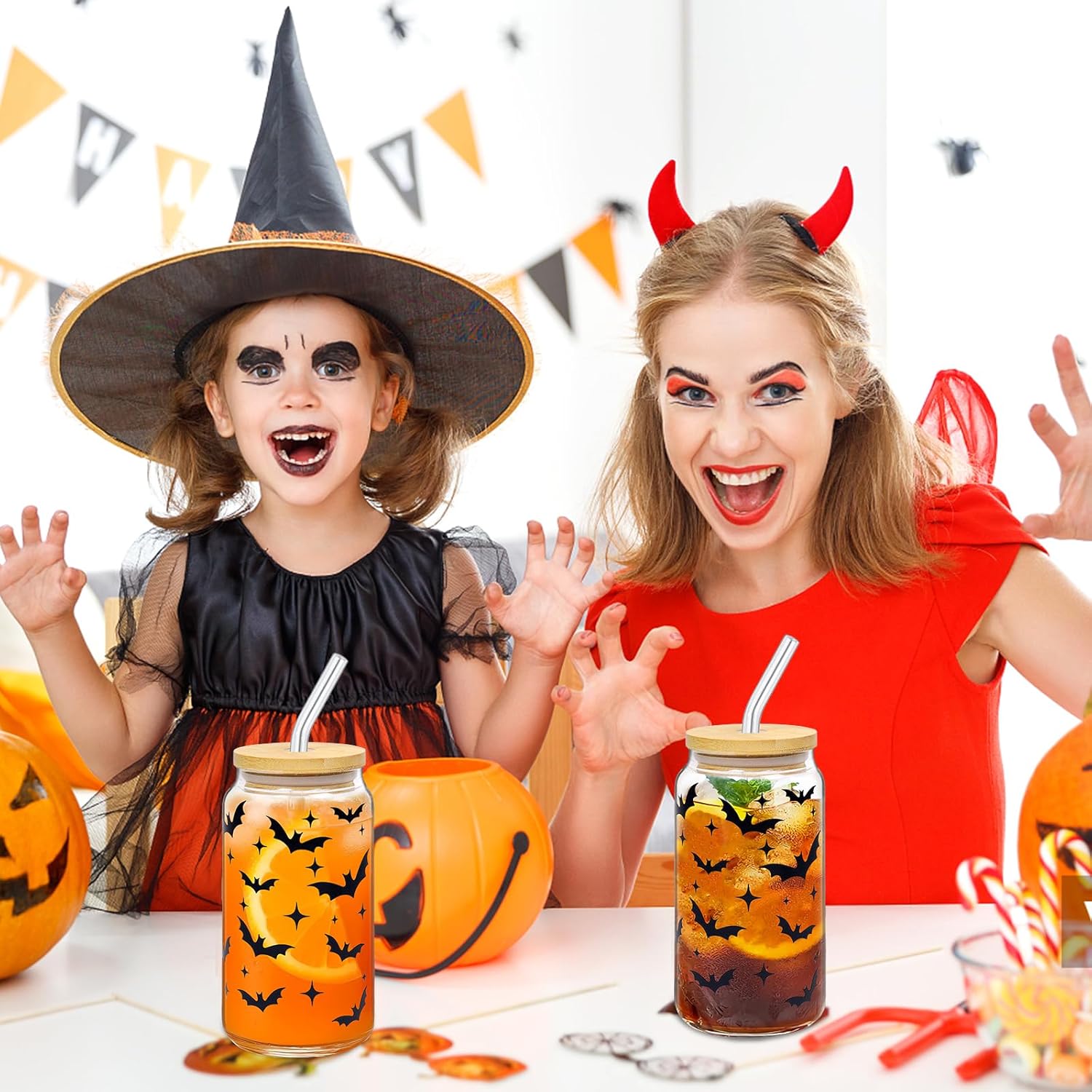 Thumbnail 6 de Halloween Becher 500 ml Trinkglas 🎃