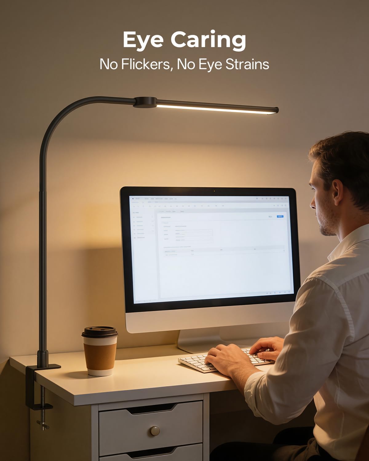 Detalle 2 de LED Desk Lamp with Clamp, 26.8-Inch