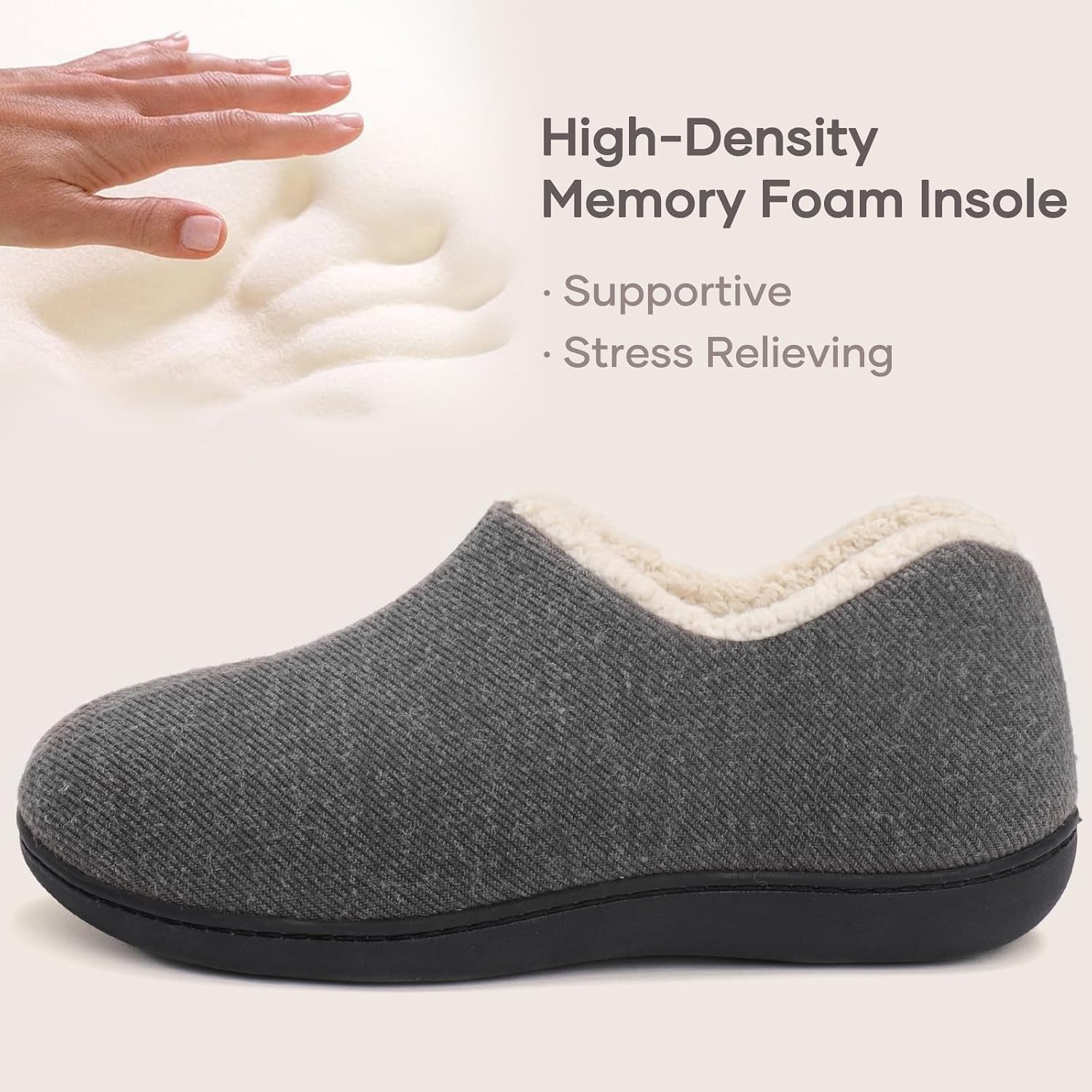 Detalle de ULTRAIDEAS Women's Slippers with Memory Foam