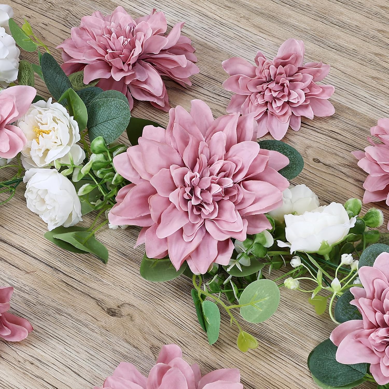Detalle 1 de XOETCP Artificial Dahlia Flowers, 24 Pieces