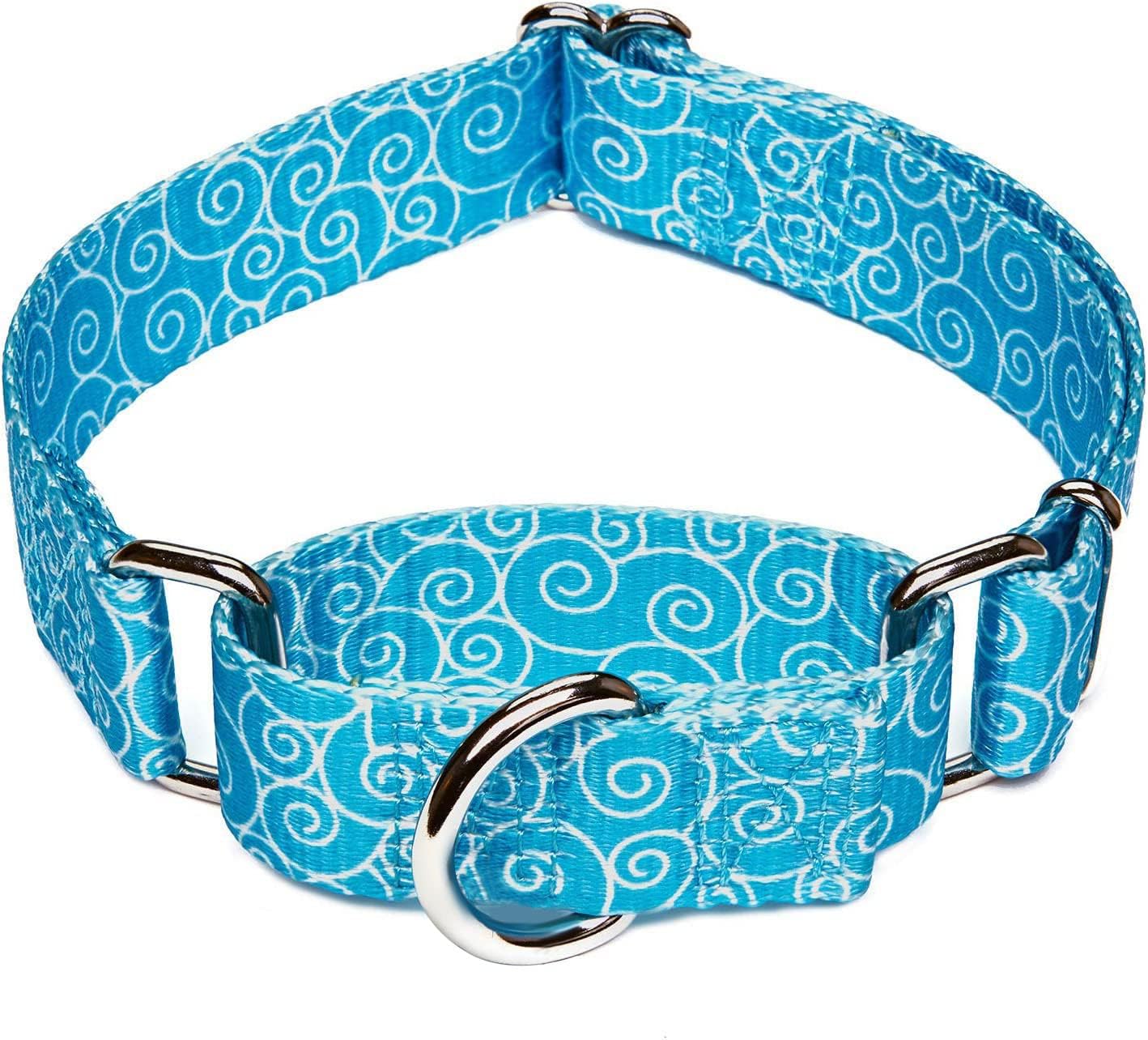 Detalle de Dazzber Martingale Dog Collar (Soft Adjustable) – Heavy-Duty D-ring, Choke-style control for Medium dogs