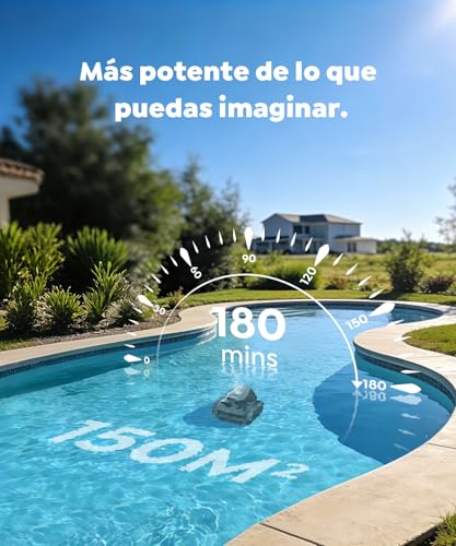Detalle 2 de TALOSBO C1: Robot limpiafondos piscina con autonomía de 180 min y control por app