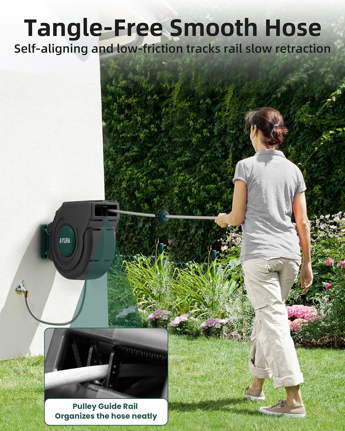 Thumbnail 2 de AYURA Retractable Garden Hose Reel 100 ft