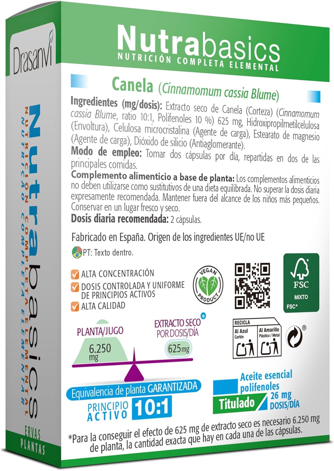 Thumbnail 1 de Drasanvi Nutrabasics Canela 🌿 Apoyo Digestivo Vegano Sin Gluten