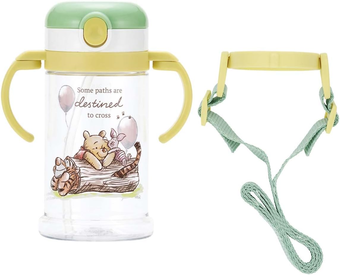Detalle de スケーター KSHW2N-A ベビー用ストローマグ 370ml 折りたたみハンドル・肩掛け対応