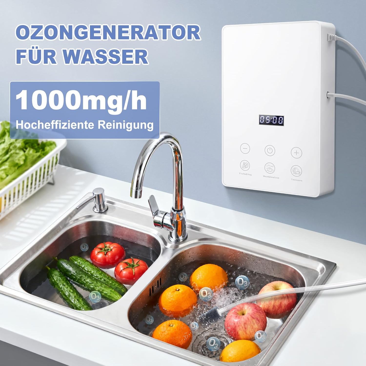 Thumbnail 1 de ICARE Ozongenerator für Wasser mit 1000 mg/h, 60-Minuten-Timer und drei Modi