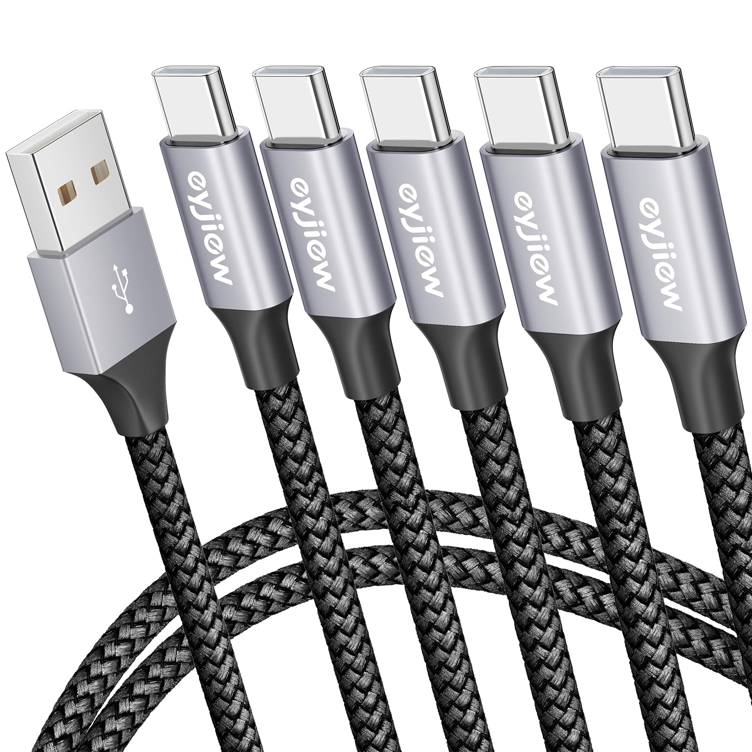 Detalle de USB-C Ladekabel 5er Set 1 m mit 3 A