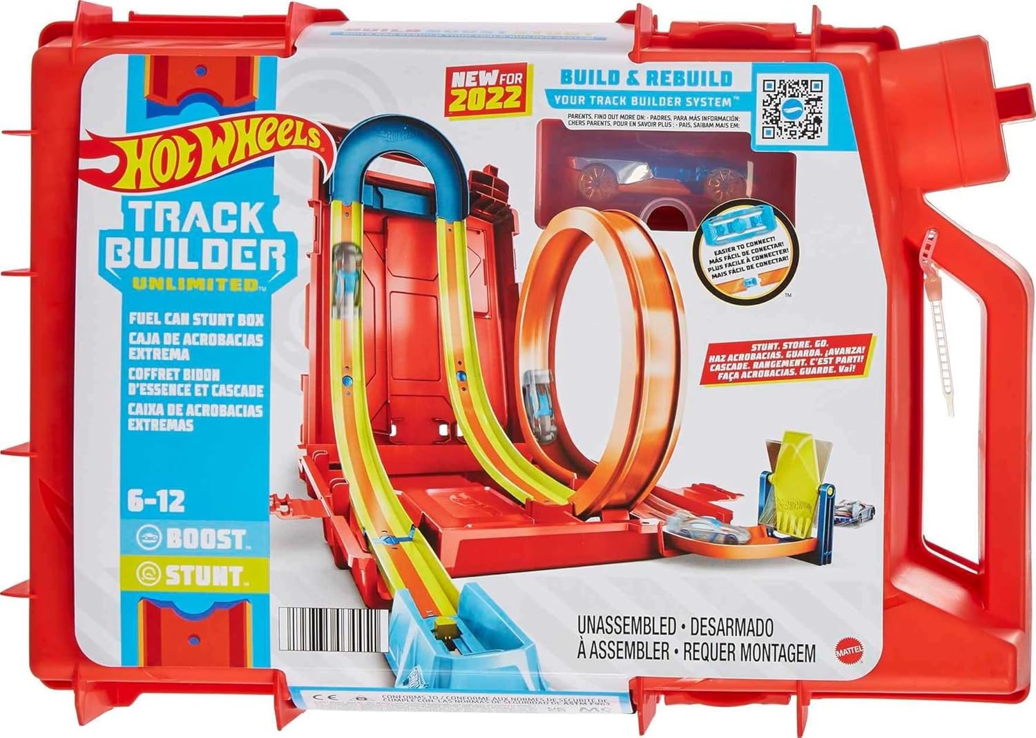Detalle de Hot Wheels Track Builder Caja de Gasolina y Pistas