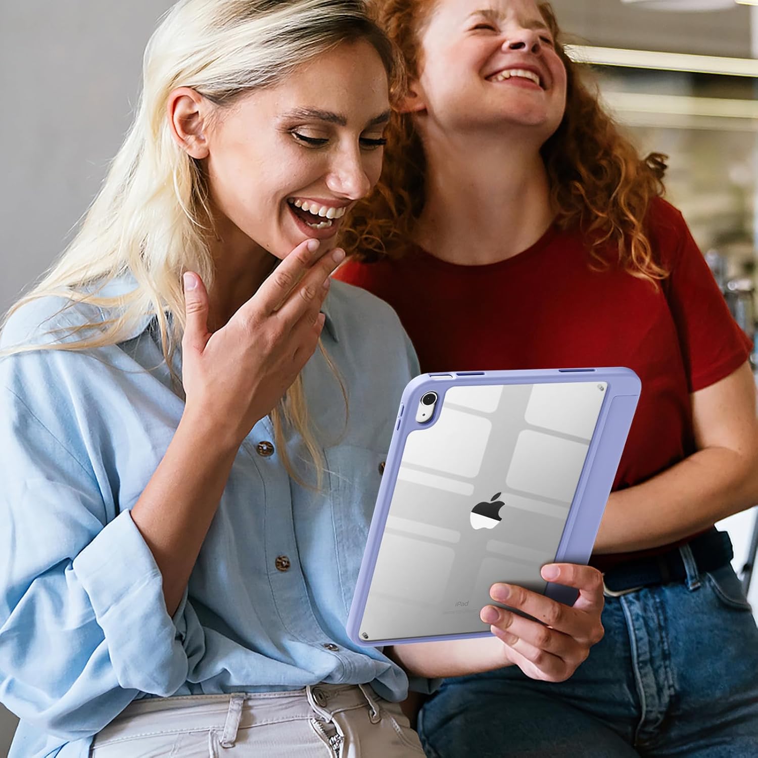 Thumbnail 5 de Vobafe Schutzhülle für iPad A16 (11. Generation 2025) & iPad 10. Generation 10,9" – mit Stifthalter, PC-Transparent, Lavendel