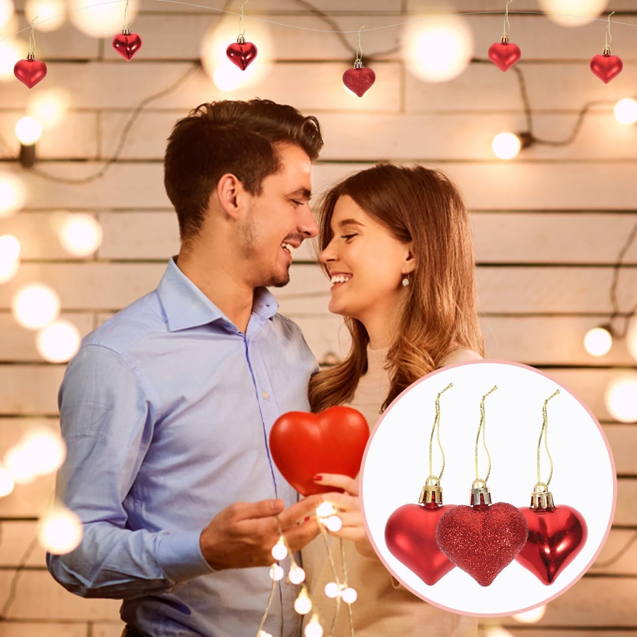 Thumbnail 2 de MAGICLULU 24pcs Heart-shaped Ball Ornaments