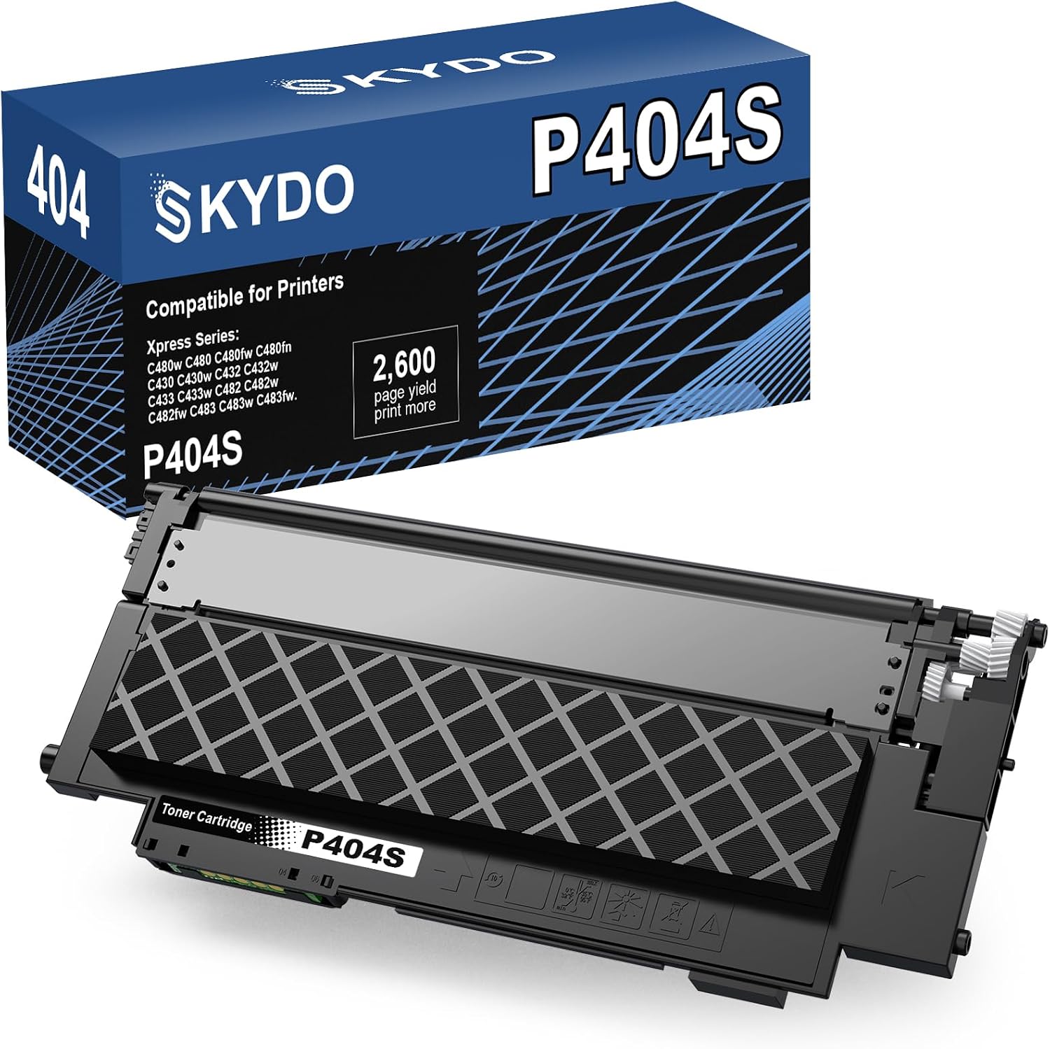 Skydo 404S CLT-404S — Cartouche toner noire avec dernier chip, compatible Samsung CLT-404S et CLT-K404S pour Xpress