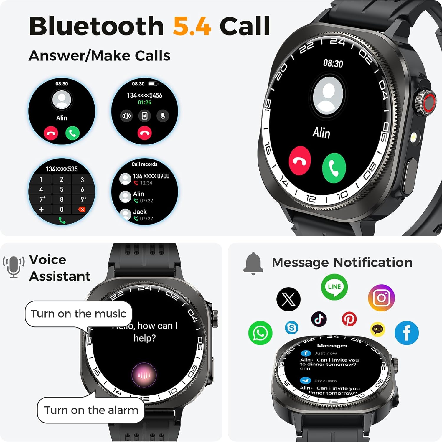 Detalle de Smart Watch 1.43-inch AMOLED Bluetooth 5.4