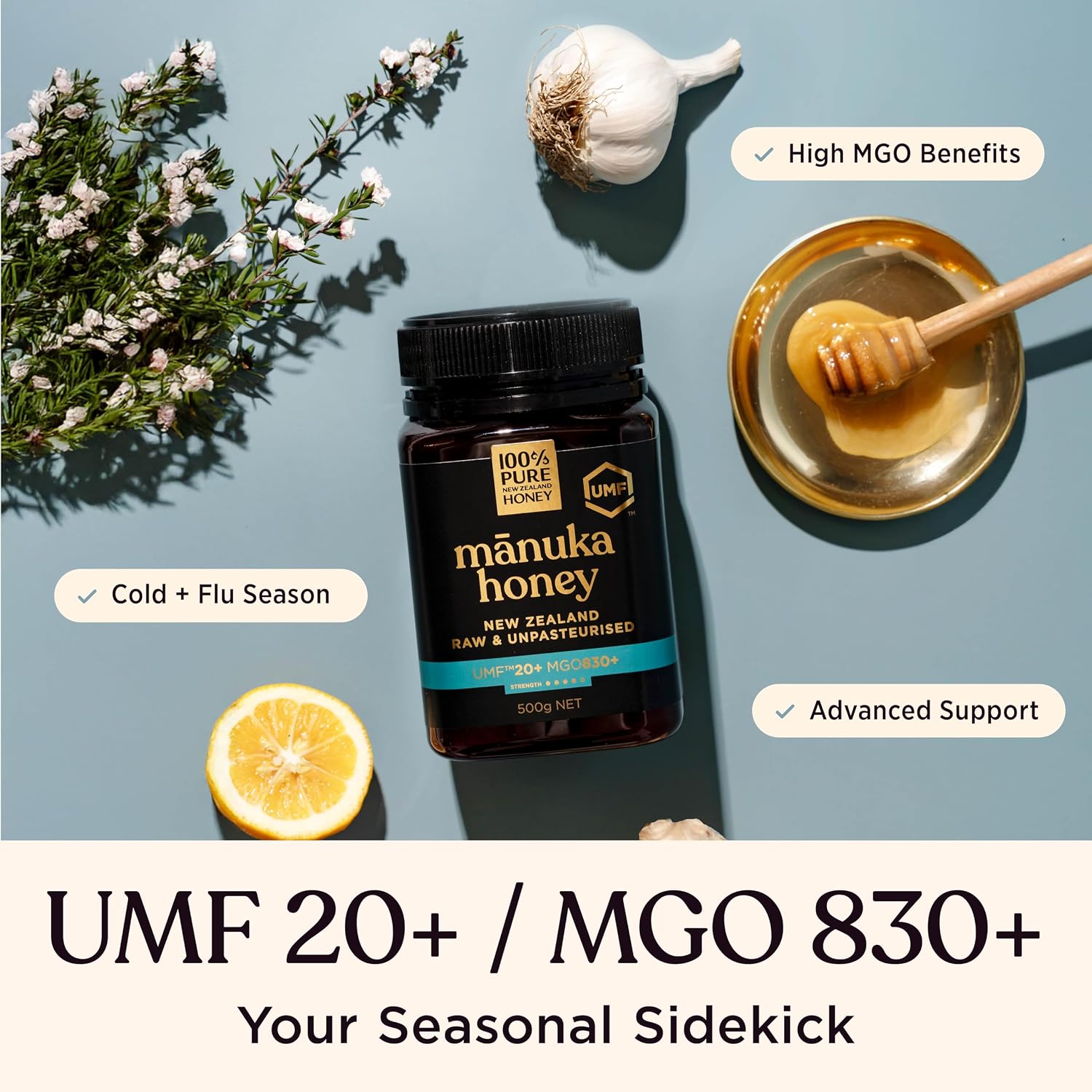 Thumbnail 3 de 100% Pure New Zealand Honey Manuka Honey UMF 20+, MGO 830+, 17.6 oz Jar