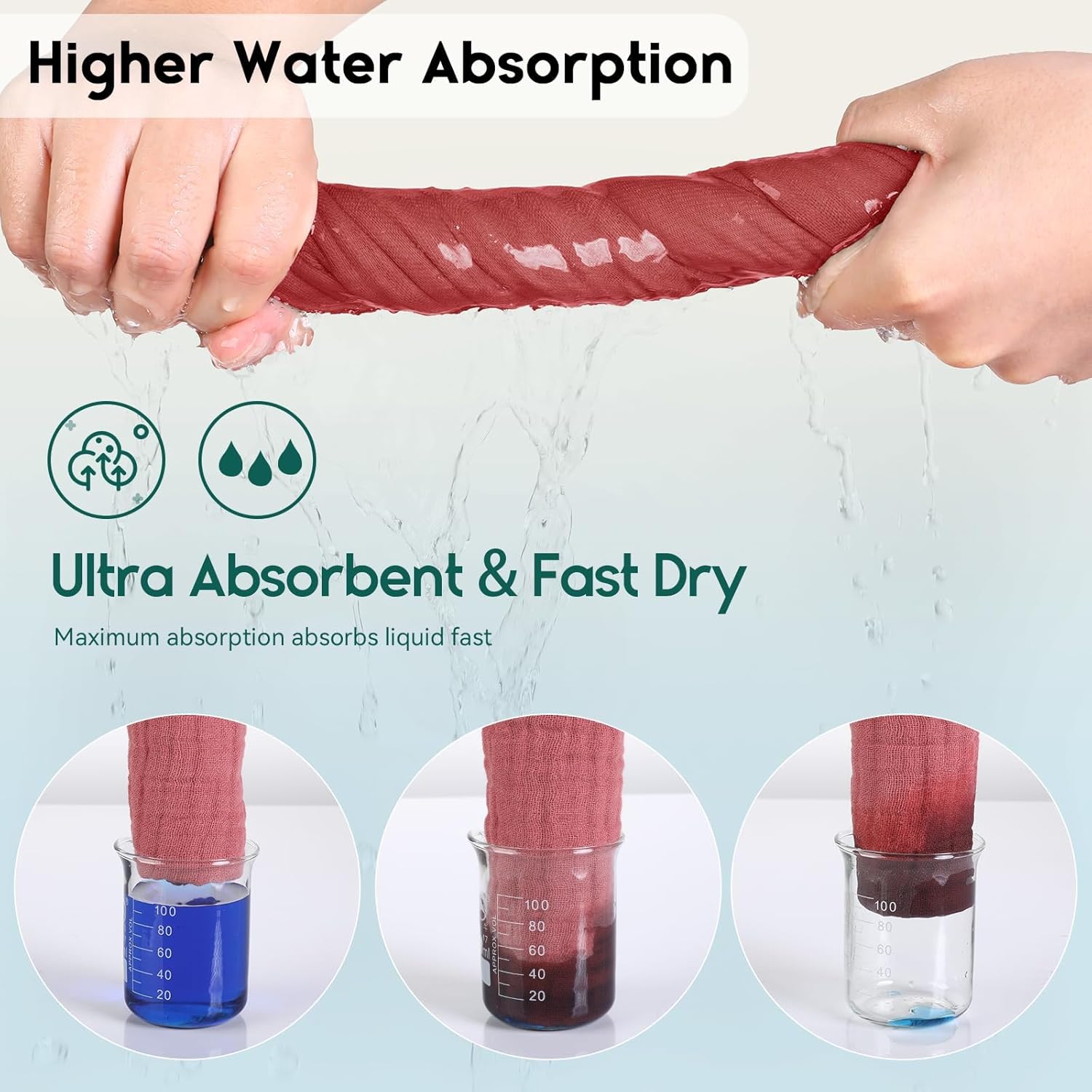 Thumbnail 5 de Unnivoll Muslin Cloths 30x30 cm baby wash cloths