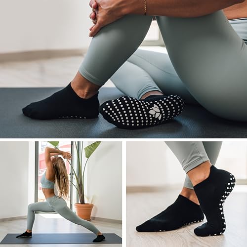 Detalle 2 de Calzini Yoga Pilates Antiscivolo Donna Grip – All Things Accessory, 3 Paia EU 37-42