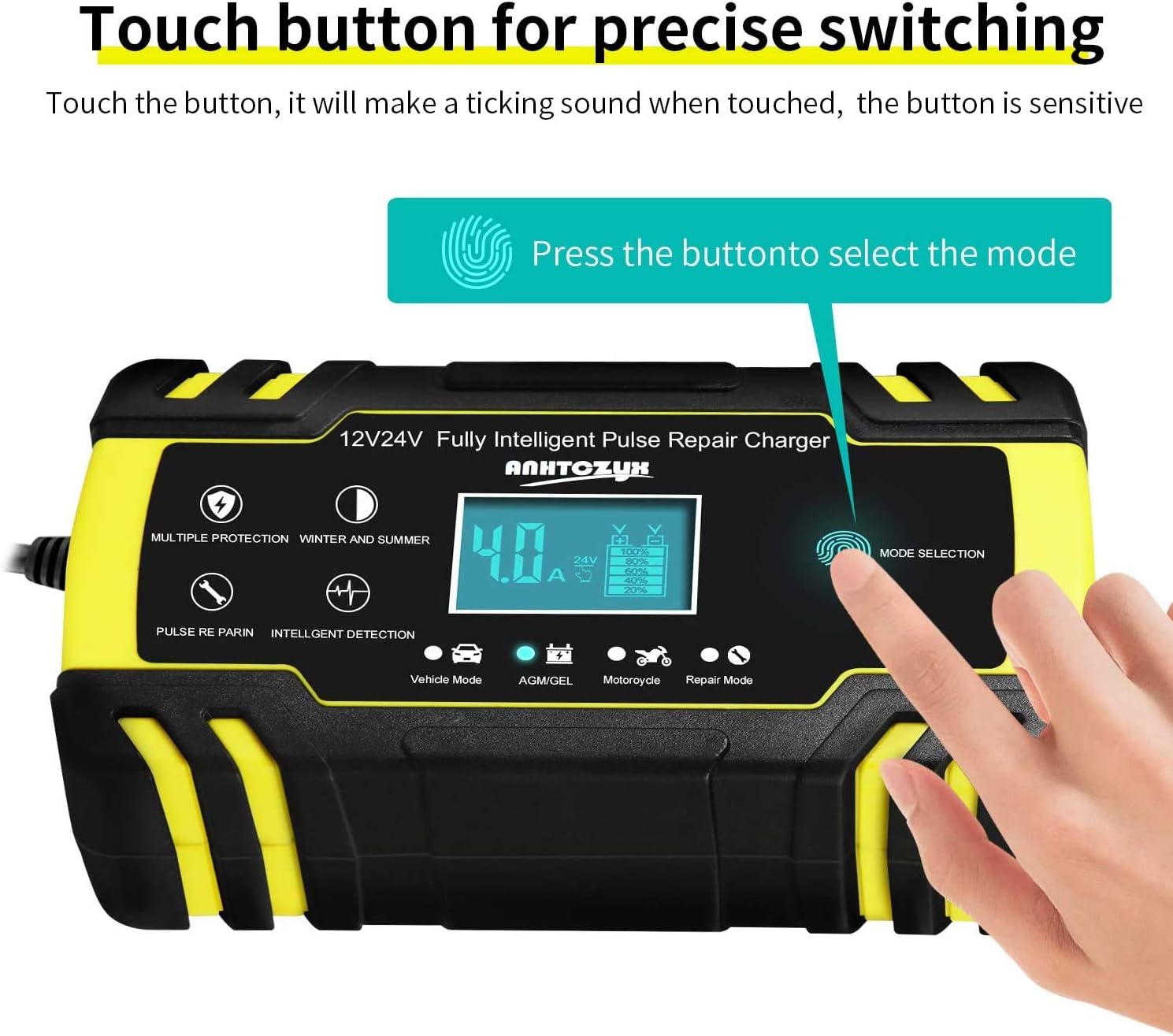 Detalle 2 de HAUSPROFI 12V/24V 8Amp Battery Charger