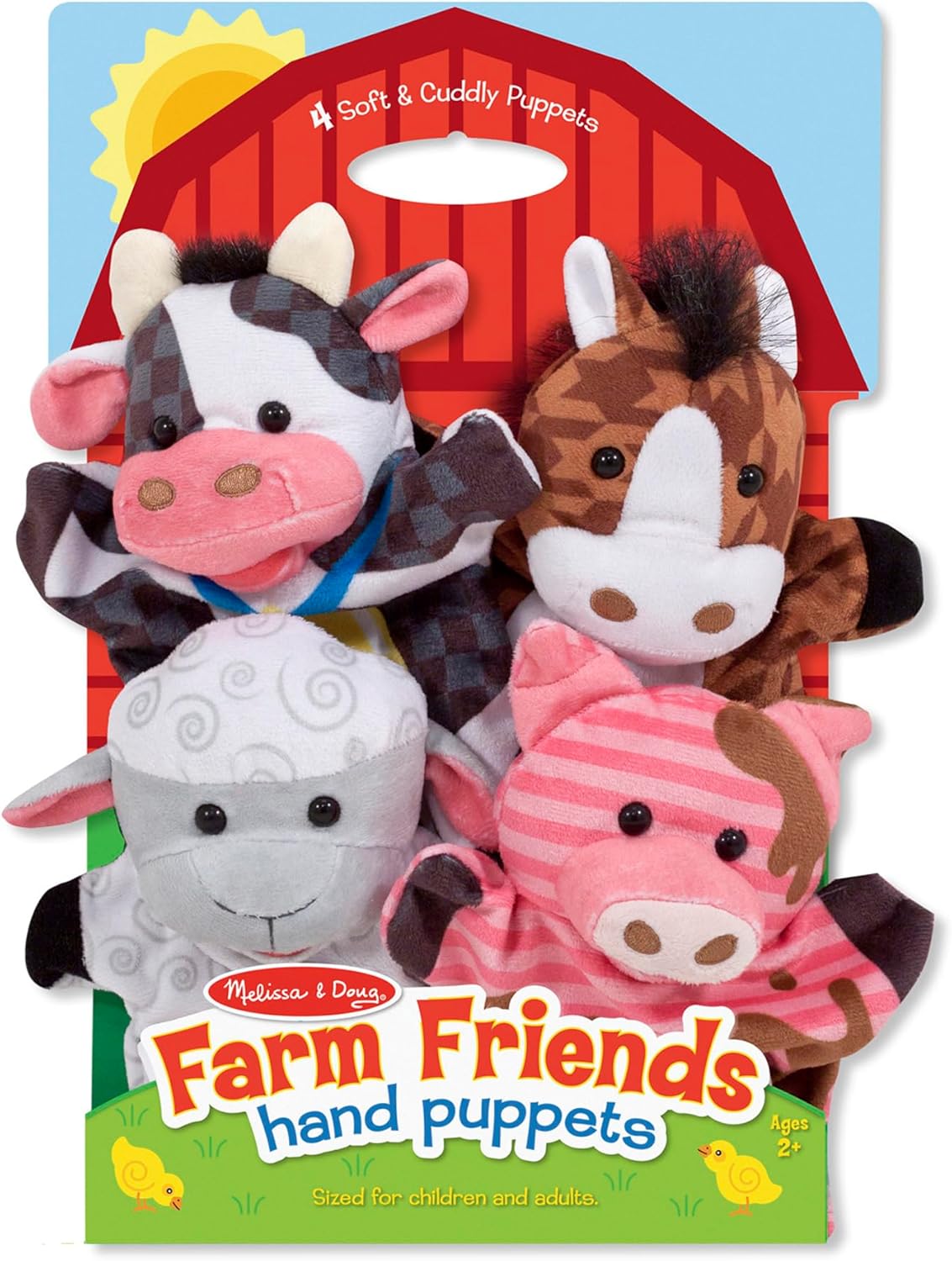 Thumbnail 2 de Melissa & Doug Farm Friends: Soft Plush Animal Hand Puppets 4 Pack
