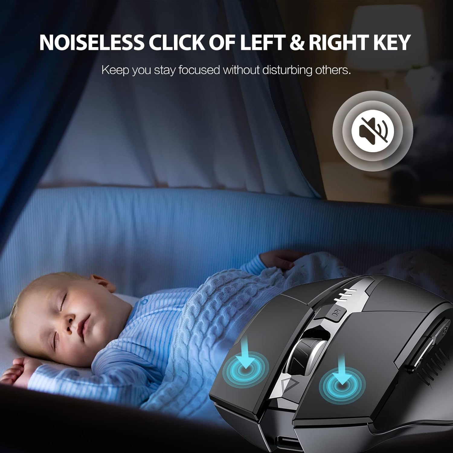 Thumbnail 3 de INPHIC Bluetooth Mouse 1600 DPI ergonomic portable mouse