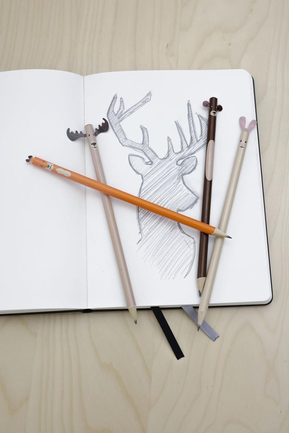 Thumbnail 1 de Kikkerland 4347 Woodland Bleistift-Set (4 Stück)