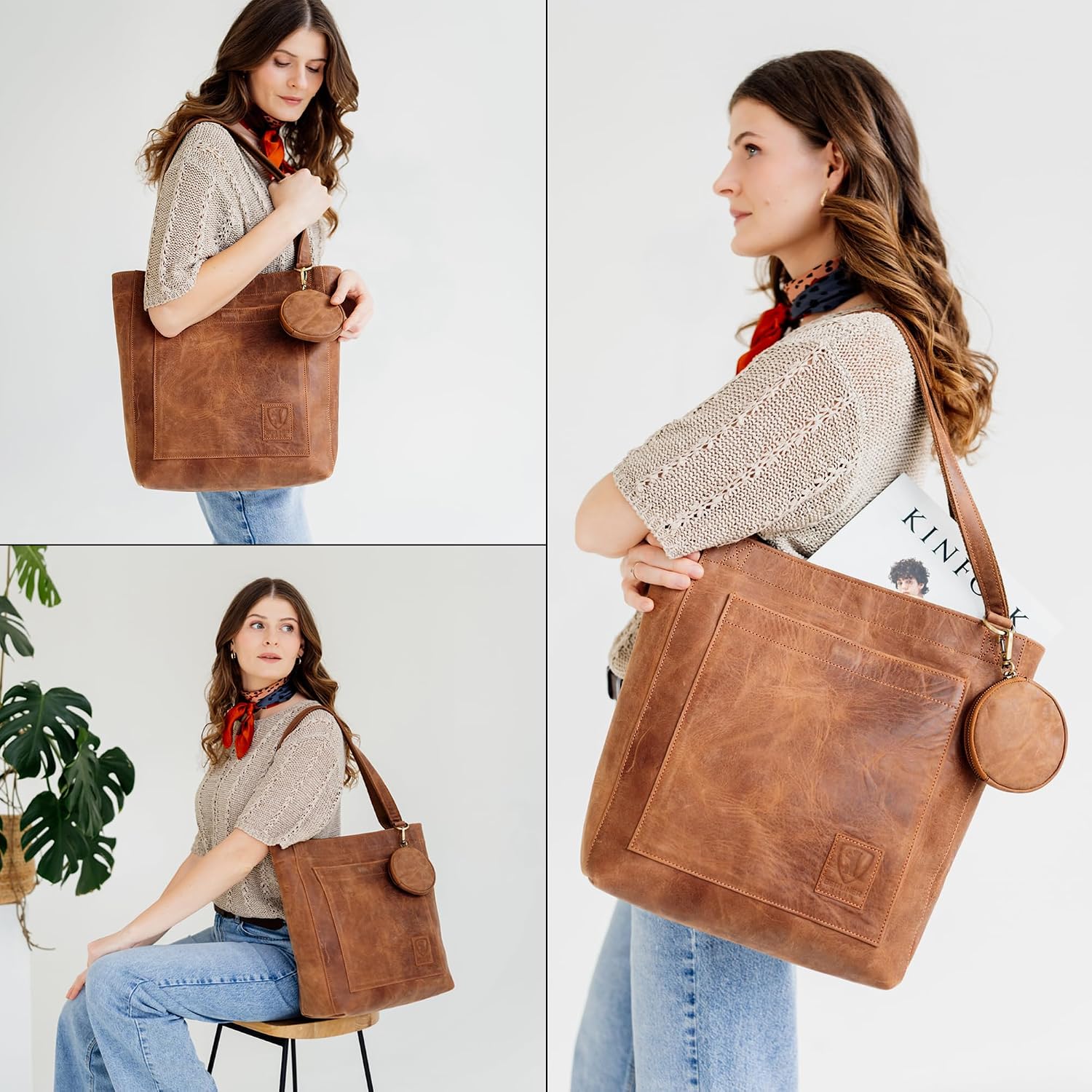 Thumbnail 5 de Berliner Bags Seville Grand Sac Cabas 35×40×11 cm