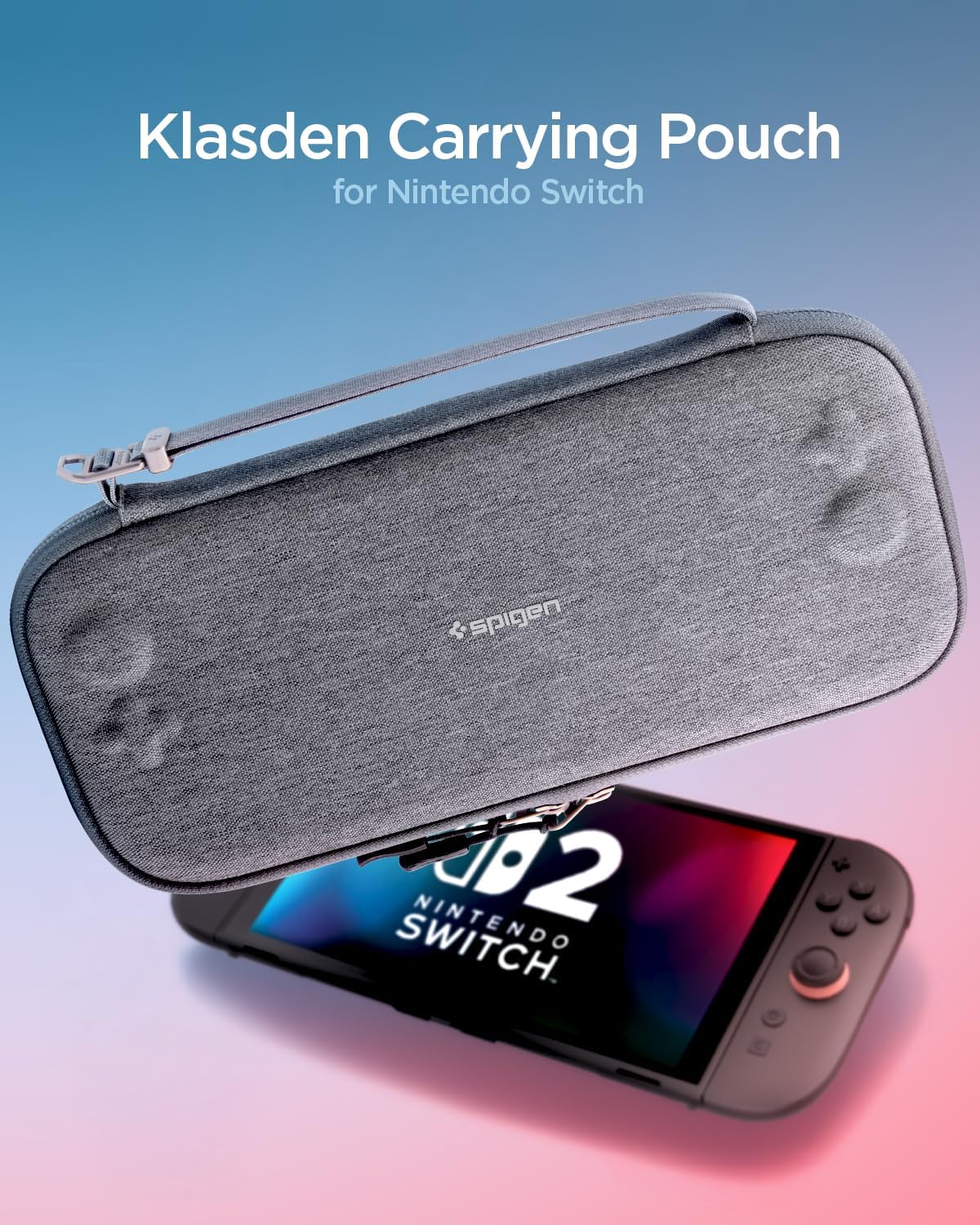Thumbnail 1 de Spigen Klasden 2 : pochette de rangement pour Nintendo Switch 2 (2025) – gris charbon