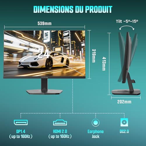 Thumbnail 8 de Minifire Écran PC Gamer 24 Pouces – 200 Hz, 1 ms, FreeSync, FHD, sans bordure (MFG24F4H)