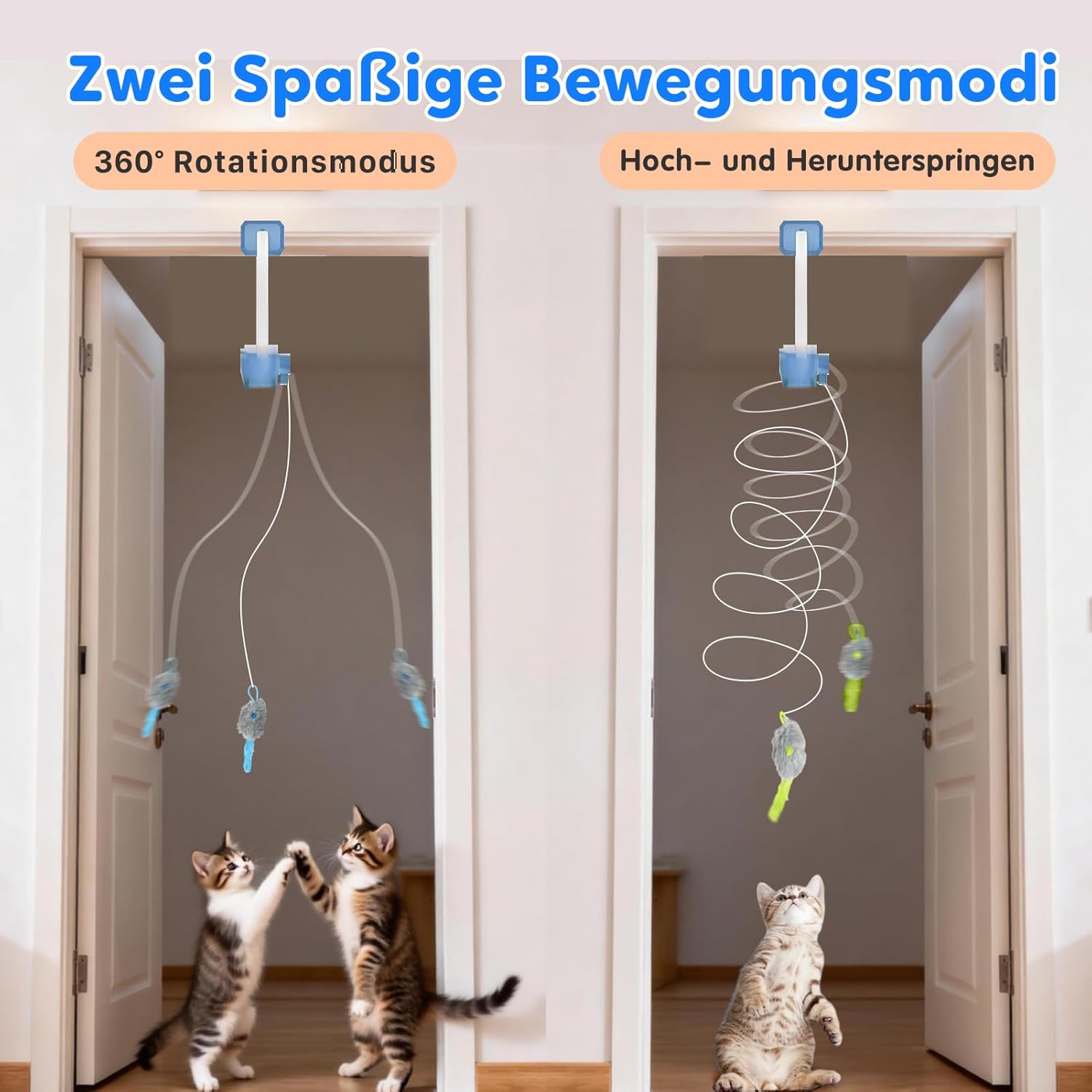 Thumbnail 2 de Heepoohoma Elektrisches Katzenspielzeug mit Fernbedienung – Interaktives Indoor-Spielsystem