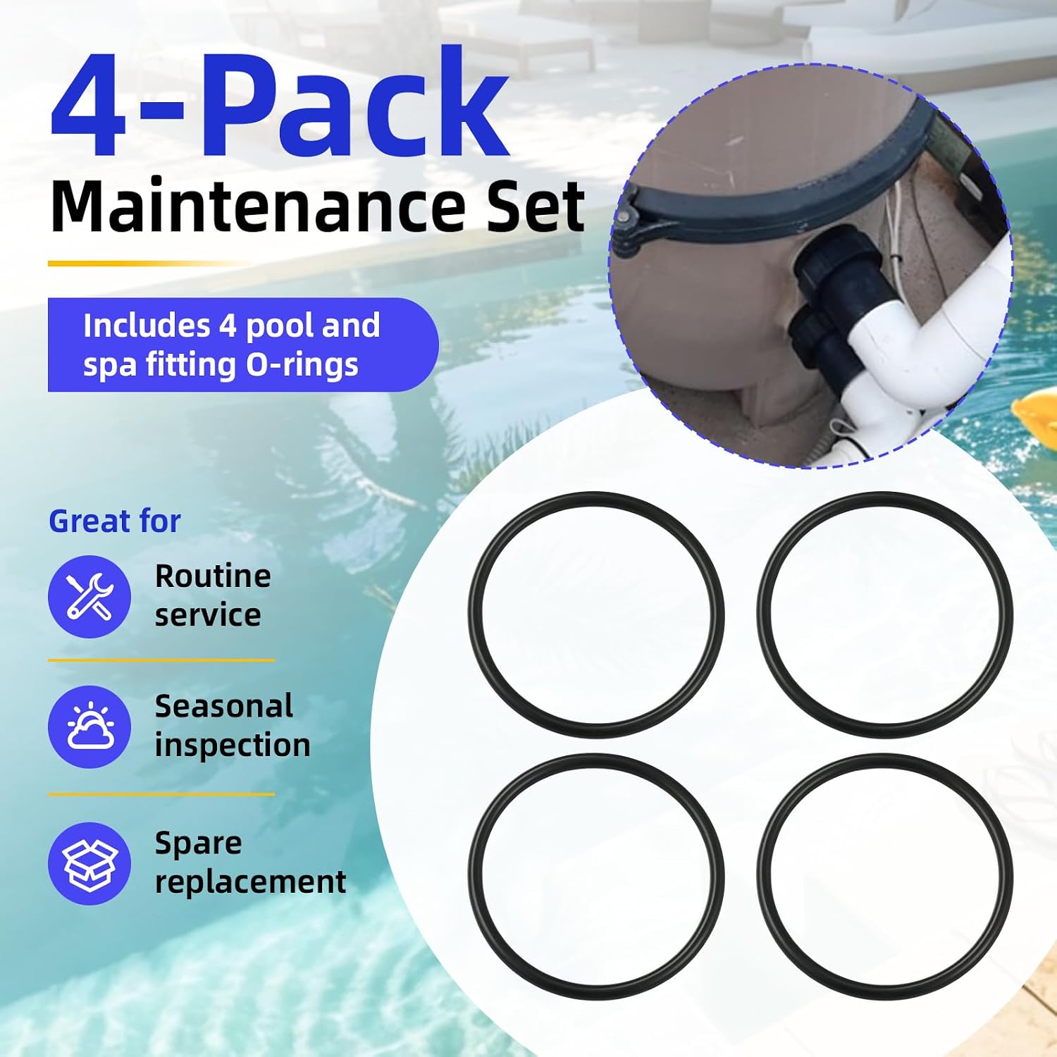 Thumbnail 5 de SP1495Z1 Pool Pump Union O-Ring 2.10-Inch ID