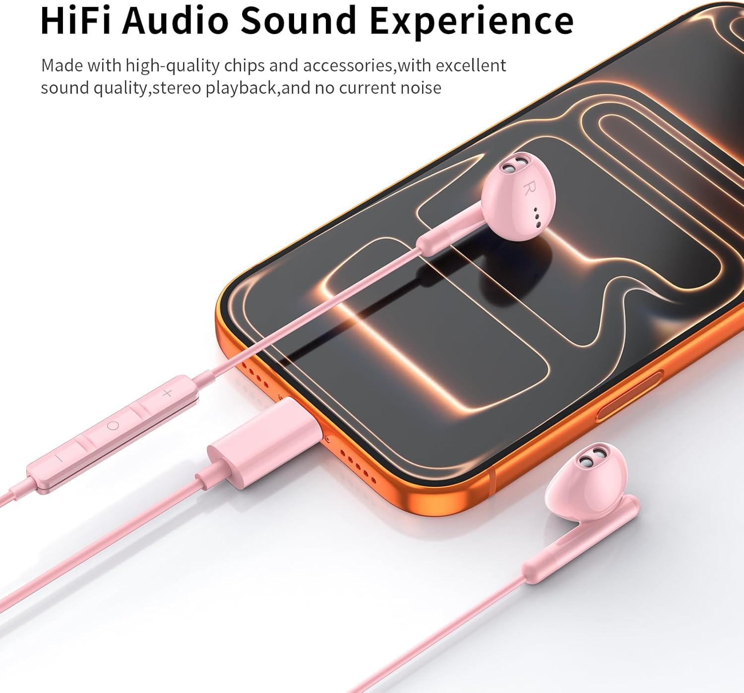 Detalle de USB C Headphones for iPhone & Android – BENEWY USB-C Earphones with Mic and DAC Chip