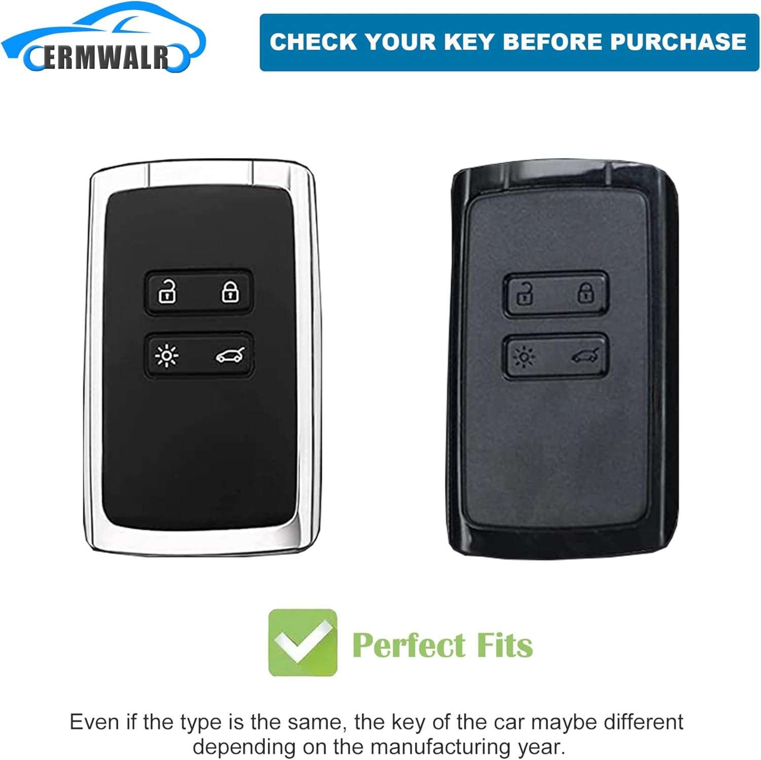 Detalle 2 de ERMWALR 2 Pack Car Key Cover Renault
